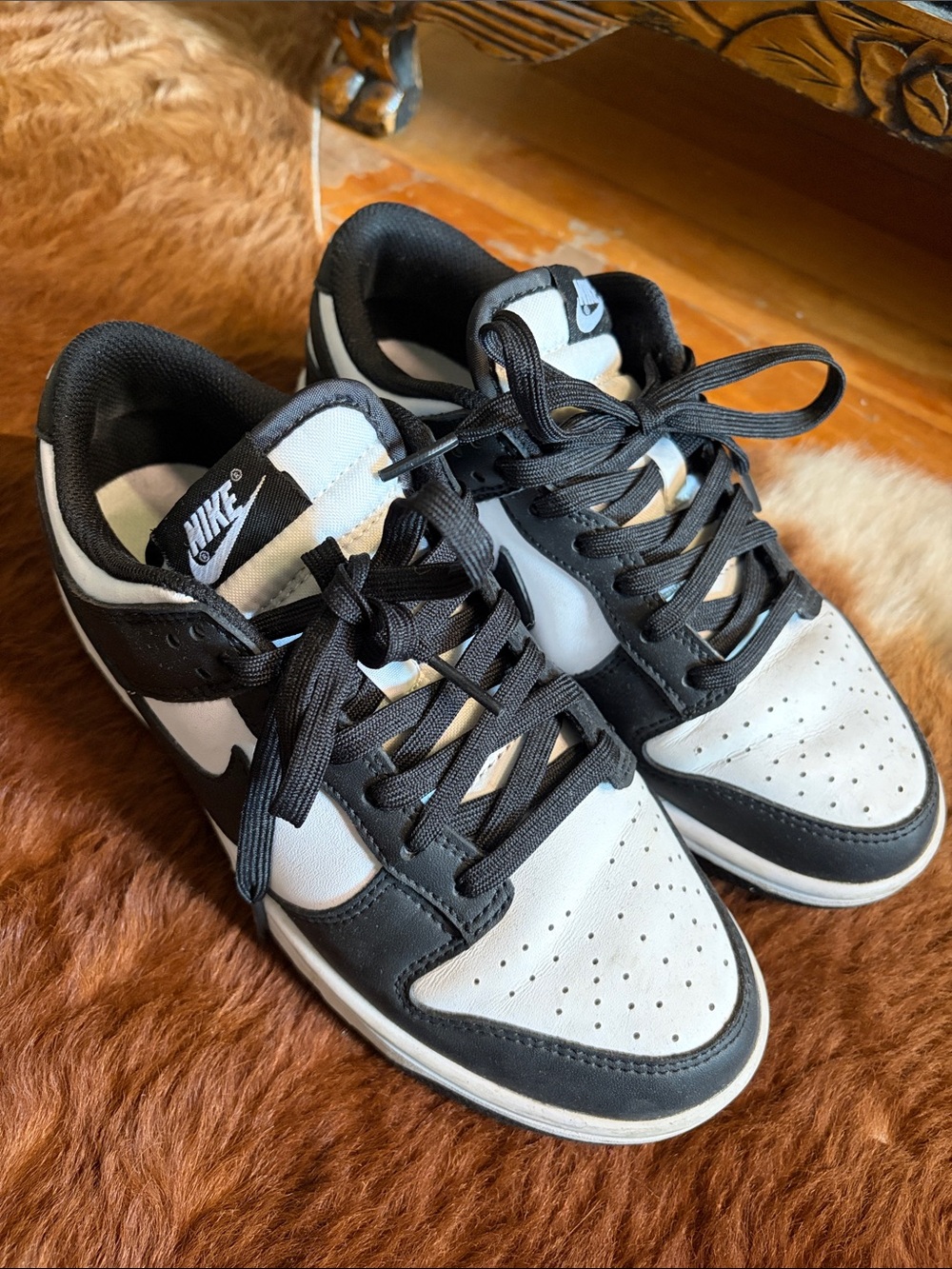 Nike dunk low Women's Black and White Low-Top Athletic Sneakers